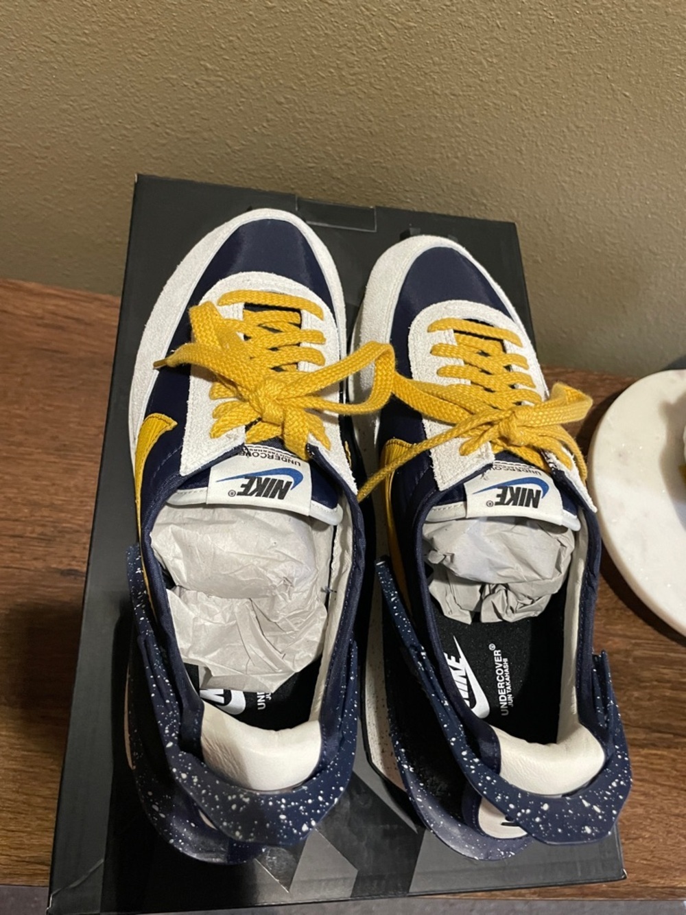 NEW Nike Undercover Jun Takahashi blue and yellow sneakers 11M/12W - Picture 7 of 7